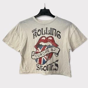 The Rolling Stones Vintage Style Crop Band Tee XS
